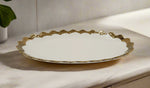 10"x4"PLATTER W/GOLD RIM-OVAL - 48/CS