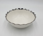 8"x3.5"BOWL W/SILVER RIM-ROUND - 36/CS