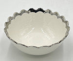 6" x3"  BOWL W/SILVER RIM-ROUND - 60/CS