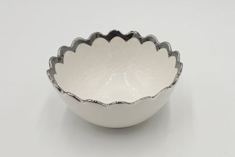 4.75"x2.5"BOWL W/GOLD SILVER-ROUND - 96/CS