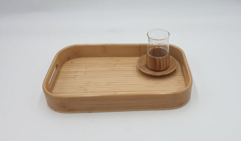 12.75"X8.25"x1.75" WOODEN TRAY - 40/CS