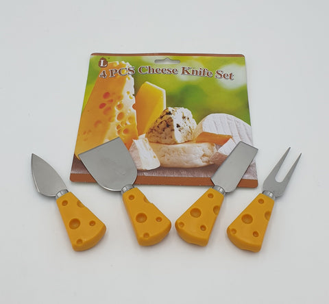 4PC CHEESE KNIFE SET-YELLOW - 144/CS