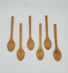 1.75"x9.25"- 6PC WOODEN BAMBOO SPOON - 200/CS