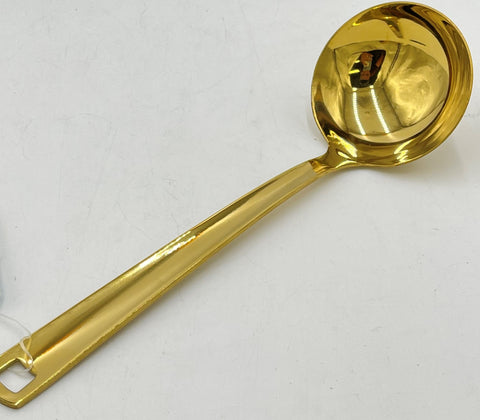 9.5"x2.75" S/S SOUP LADLE-GOLD