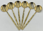 6 PC SOUP SPOON-GOLD