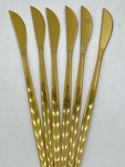 6 PC DINNER KNIFE-GOLD