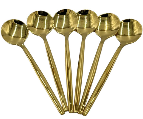 6 PC MINI SPOON-GOLD