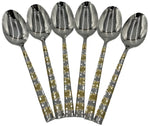 6 PC DINNER SPOON-GOLD/SILVER