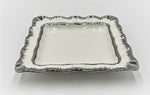 8" SQUARE PLATE-SILVER DESIGN - 48/CS