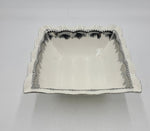 10"x4" SQUARE BOWL W/SILVER DESIGN - 24/CS