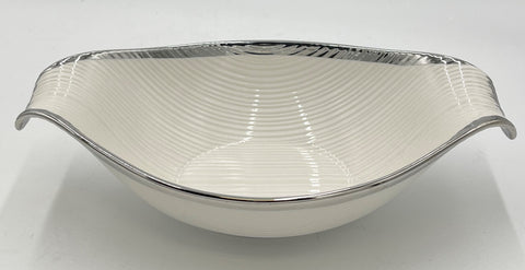 15.5"x8.5x5.5"BOWL W/SILVER DESIGN - 16/CS