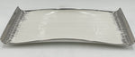 14.5"x7.5" PLATE W/SILVER DESIGN-RECTANGLE - 24/CS