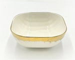 5.5"x3" SQUARE BOWL-GOLD RIM - 60/CS