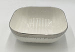 7.5"x3.5" SQUARE BOWL W/SILVER RIM