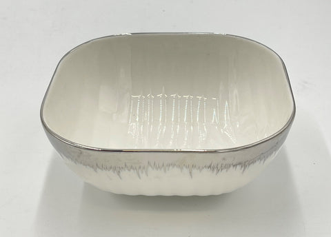 5.5"x3"  SQUARE BOWL W/SILVER RIM - 60/CS