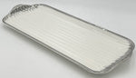 14"x6" PLATE W/SILVER DESIGN-RECTANGLE