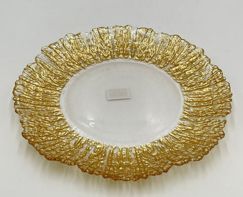 10"ROUND PLATE W/GOLD DESIGN