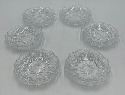 4.5" GLASS PLATE -6 PCS-ROUND