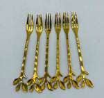 6 PC GOLD DESSERT FORK - 200/CS