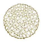 14.5" PLACEMAT GOLD-ROUND-1 PC