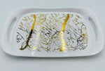 14.5"X9.5" MELAMINE TRAY-GOLD MARBLE-MEDIUM