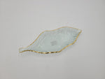 LEAF GLASS PLATE W/GOLD