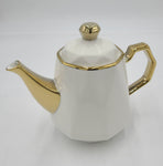 TEA POT W/GOLD DESIGN-LARGE