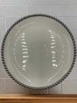 8" PLATE W/SILVER DOTS-SQUARE - 32/CS