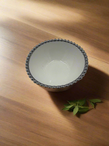 6"x2.75" 6" BOWL W/SILVER DOTS-ROUND - 48/CS