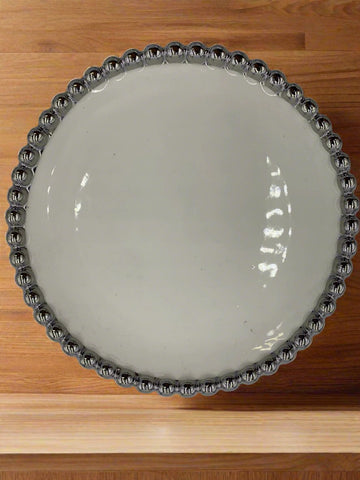 6" PLATE W/SILVER DOTS-ROUND - 60/CS