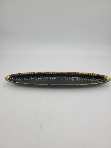 20"x3.75" PLATTER GOLD/BLACK-OVAL - 16/CS