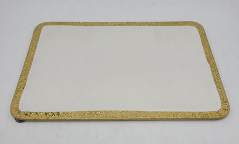 14"x9.5" PLATTER W/GOLD DESIGN-RECTANGLE - 12/CS