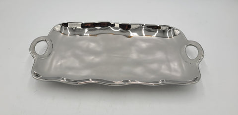 13.5"x7.5" PLATTER-SILVER-RECTANGLE - 24/CS