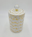 9.5"x4.25" CANISTER-GOLD DESIGN-MEDIUM