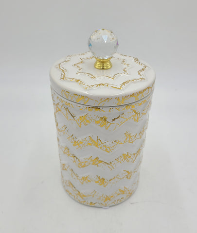 9.5"x4.25" CANISTER-GOLD DESIGN-MEDIUM