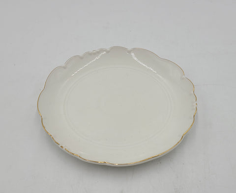 6" CAKE PLATE W/GOLD RIM- ROUND - 72/CS