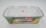 13.5"x6.5X4" - 3 PC COLANDER - CLEAR LID