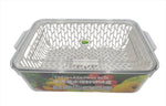 13"x8.5"x3.75" - 3 PC COLANDER - CLEAR LID