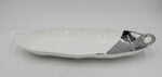 19"x7.5" PLATTER W/HANDLE-SILVER DESIGN - 18/CS