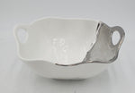 9.5"x8"x5.25" BOWL- SILVER DESIGN-SQUARE - 24/CS