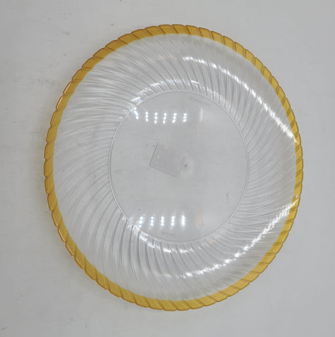 11"PLATE W/GOLD-ROUND