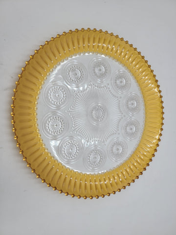 12.5"PLATE W/GOLD-ROUND