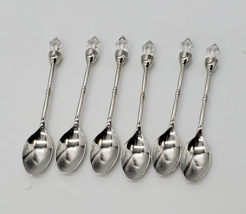 6 PC DESSERT SPOON-SILVE/CLEAR - 200/CS