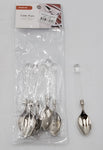 6 PC DESSERT SPOON-SILVER/CLEAR - 200/CS