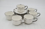 6 PC COFFEE SET-SILVER RIM