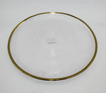 10.5" GLASS PLATE-GOLD RIM-ROUND