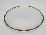 8" GLASS PLATE-GOLD RIM-ROUND