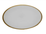 8" GLASS PLATE-GOLD RIM-ROUND