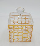 3.75"x3.25" ACRYLIC JAR W/LID-GOLD