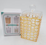 5.5"x3.25" ACRYLIC JAR W/LID-GOLD